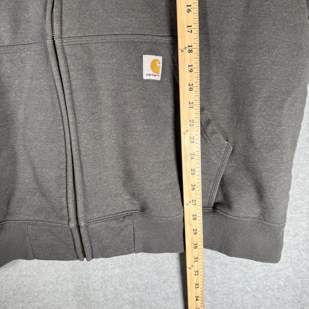 Carhartt Men's Loose Fit Rain Defender Size 3XL Gray Heavyweight Full Zip Hoodie - Picture 6 of 10